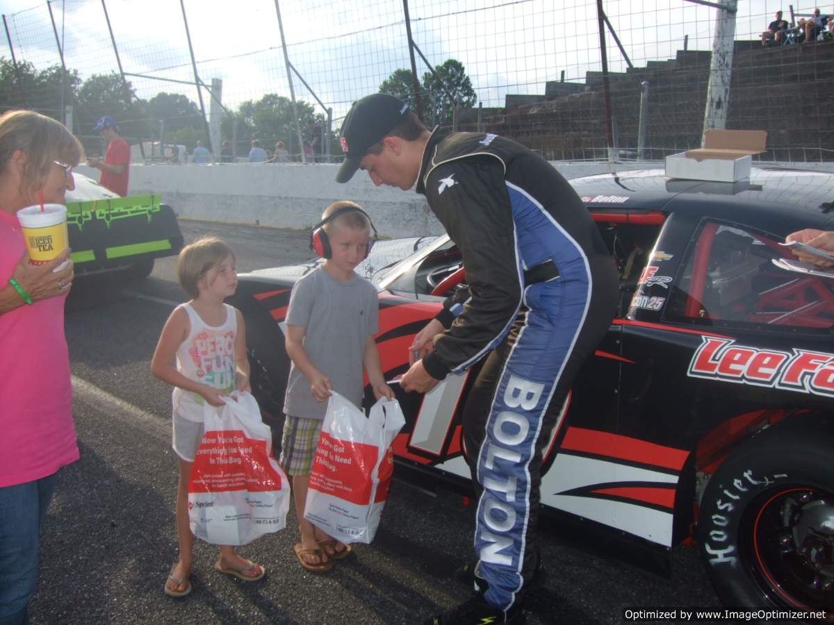 Book promotion with Justin Bolton racing