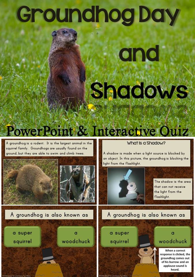 Groundhog Day PowerPoint and Interactive Quiz