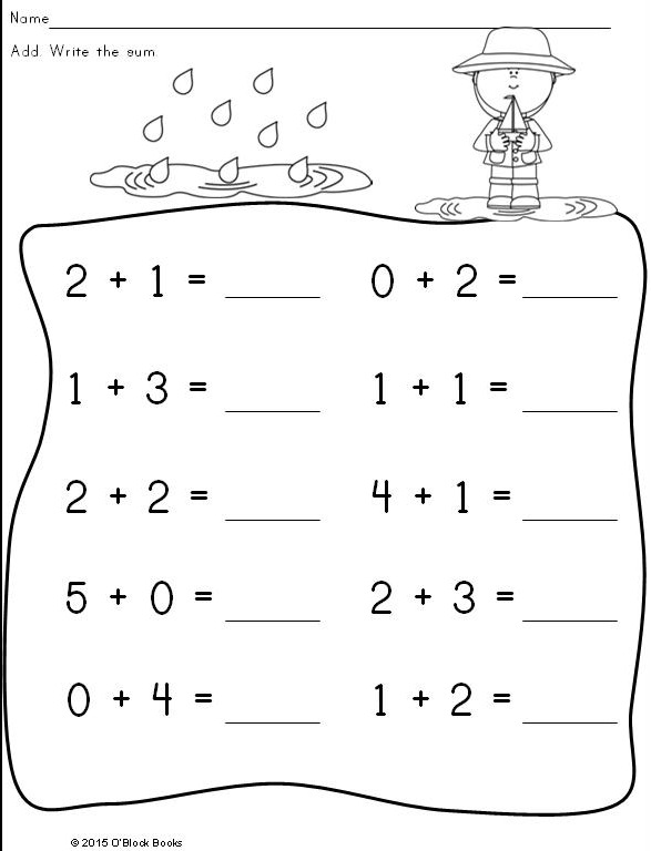 kindergarten spring math differentiated common core page