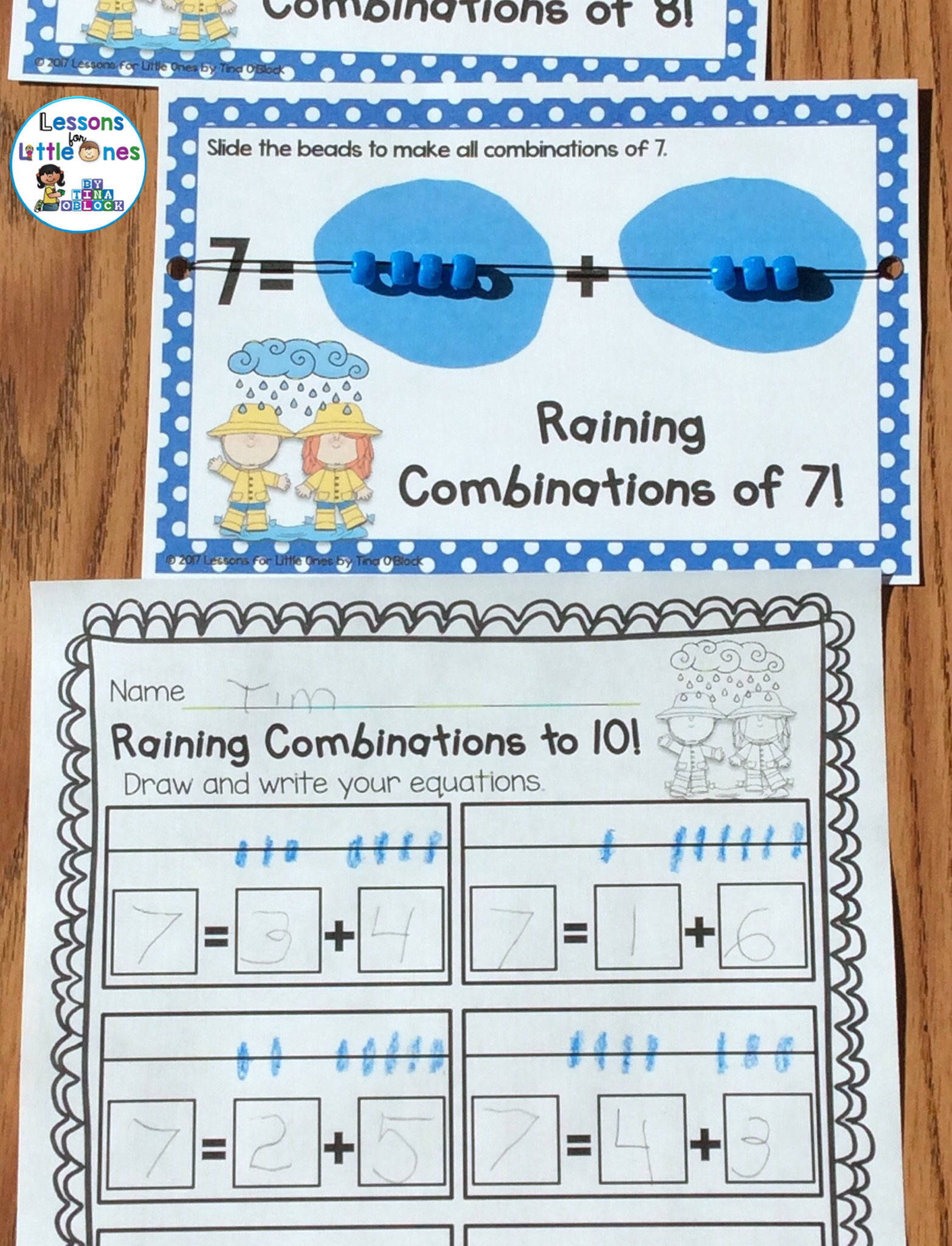 equation board for decomposing numbers practice