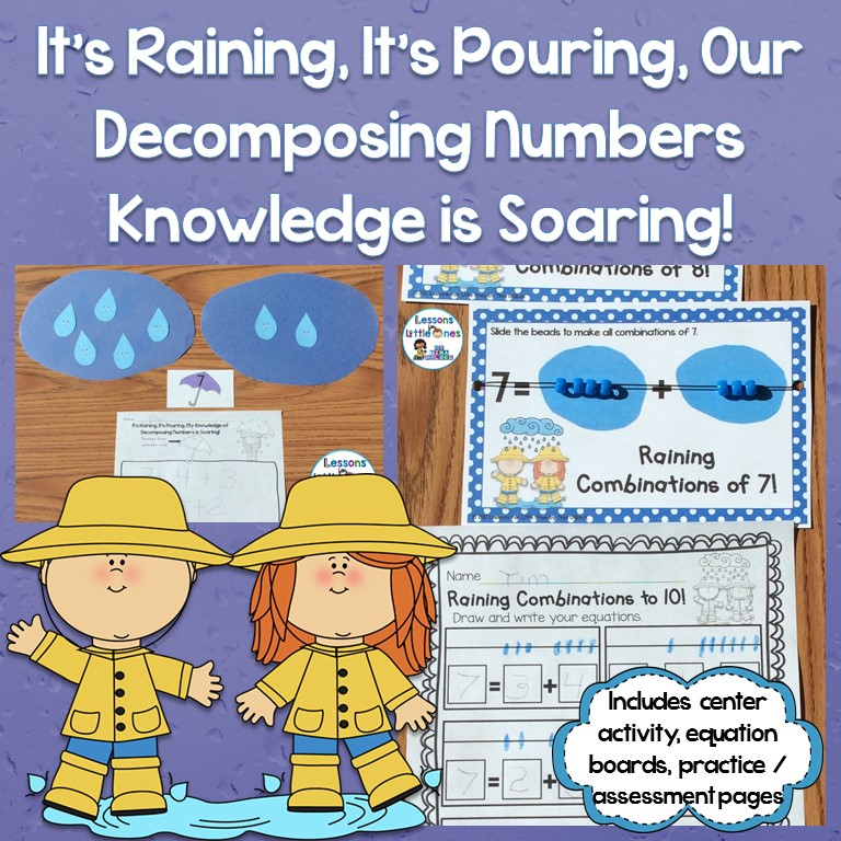 Decomposing Numbers Center, Equation Boards, & Pages Common Core Standard K.OA.A.3