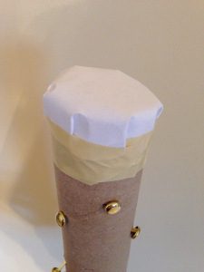 How to make a rain stick with a paper towel roll & brass fasteners
