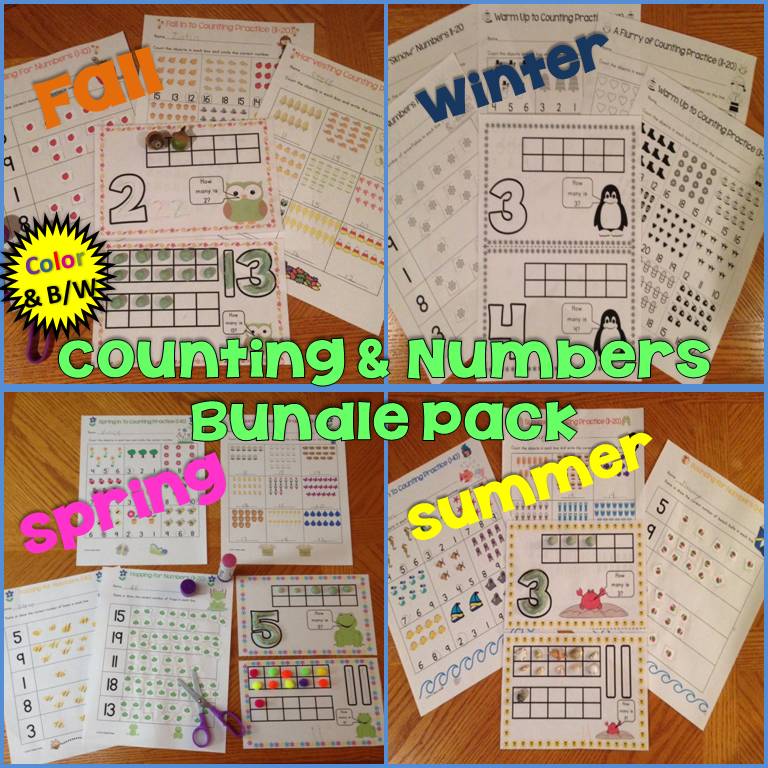 counting and numbers bundle pack