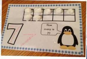 winter counting center mat