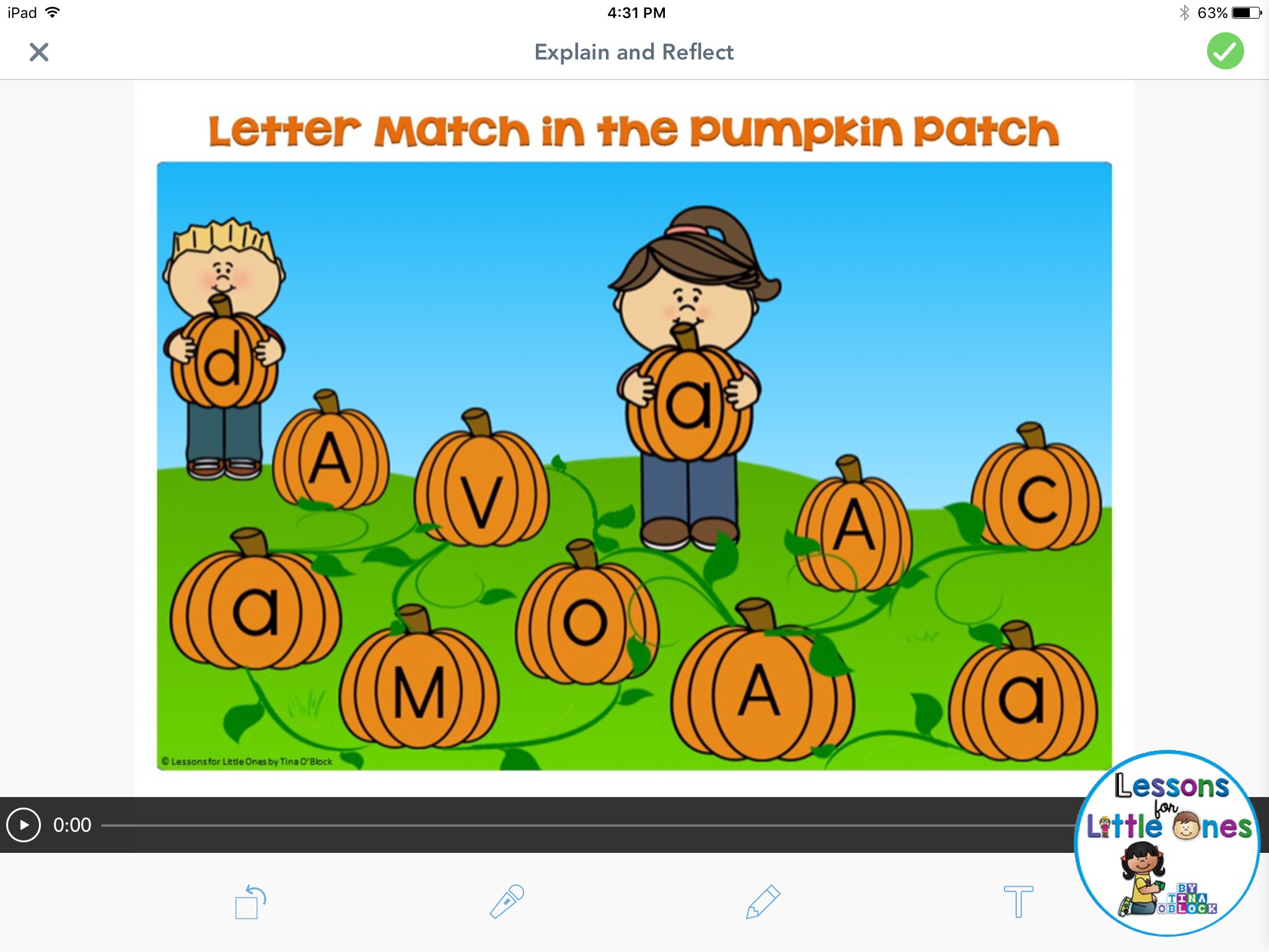 alphabet letter practice Seesaw app