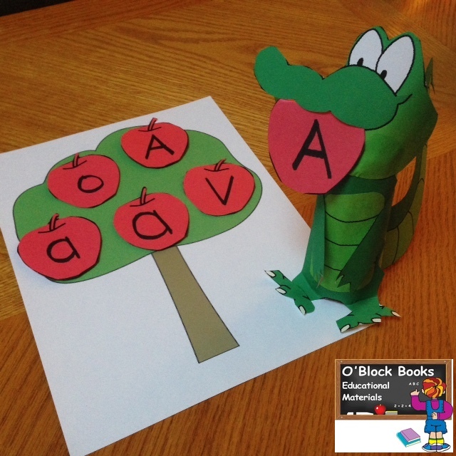 apple tree letter A center activity