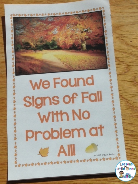 signs of fall class book