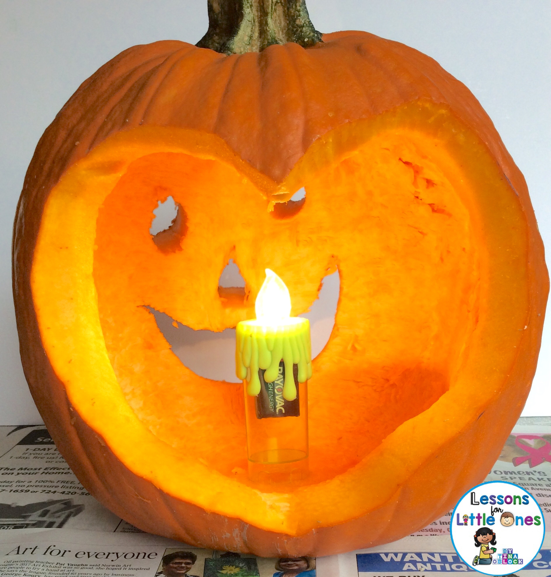 religious pumpkin carving activity - Jesus is the light of the world