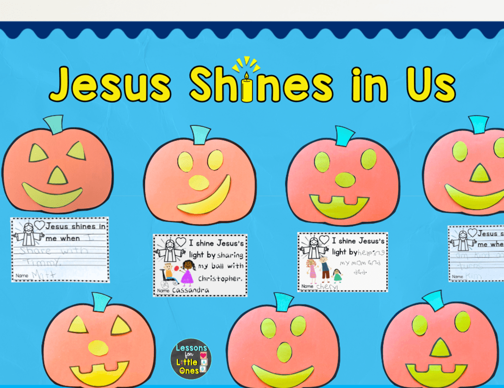 Christian Halloween bulletin board craft writing prompts