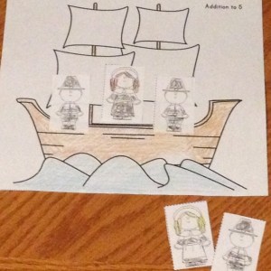 addition subtraction Thanksgiving mat