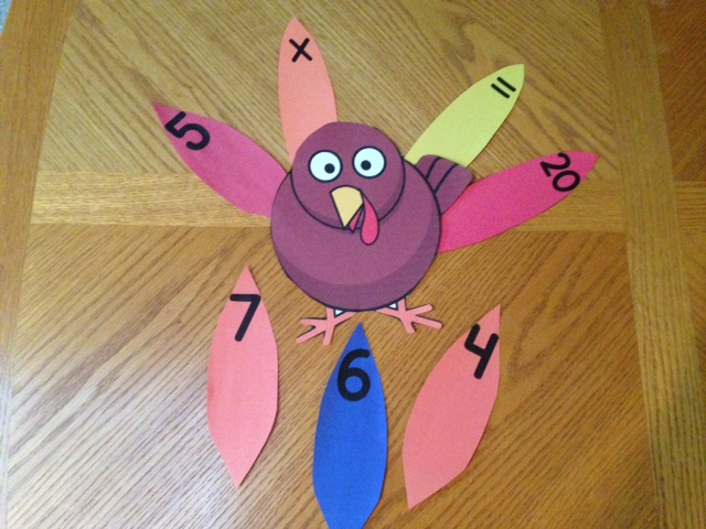 Thanksgiving turkey addition subtraction
