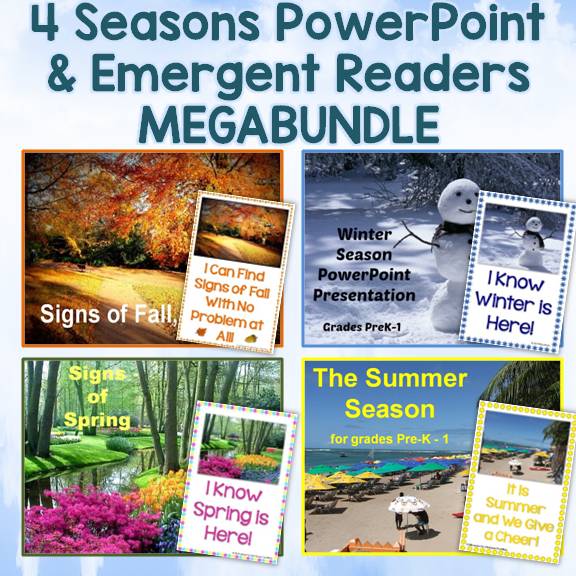 Seasons PowerPoint & Emergent Reader MegaBundle