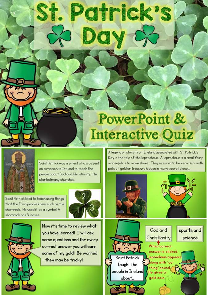 St. Patrick's Day PowerPoint and Interactive Quiz