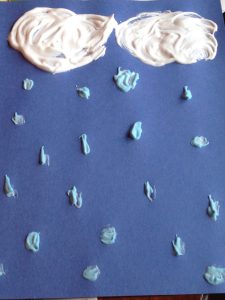 puffy paint rain art