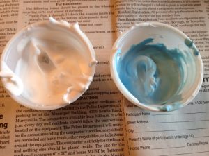 puffy paint rain art