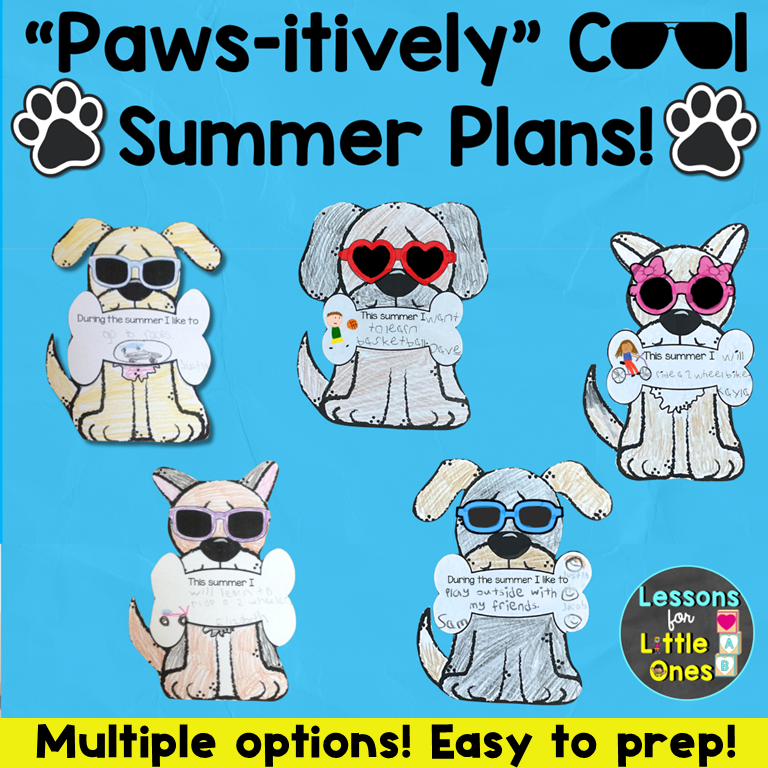 Summer Bulletin Board Dog Crafts & Writing Prompts