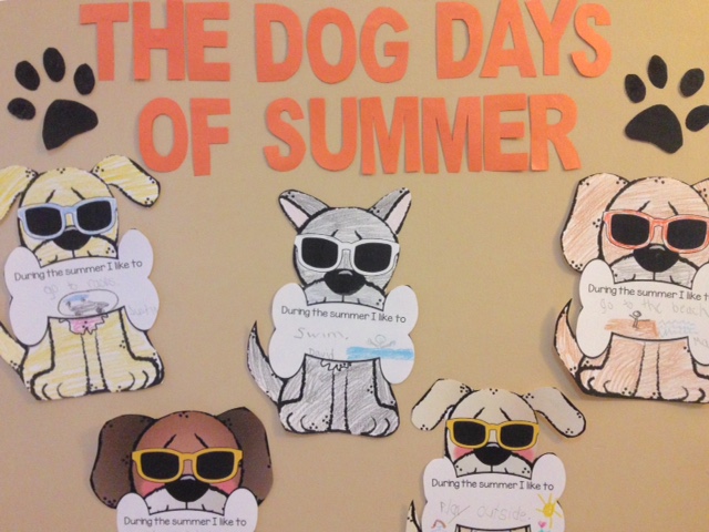 The Dog Days of Summer bulletin board display