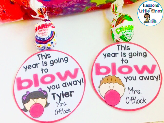 back to school student gift blow pop tag