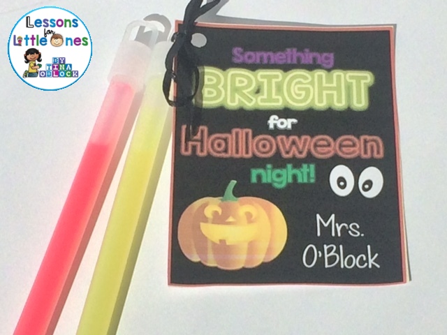 Something Bright for Halloween Night Glow Stick Student Gift and Free Tag
