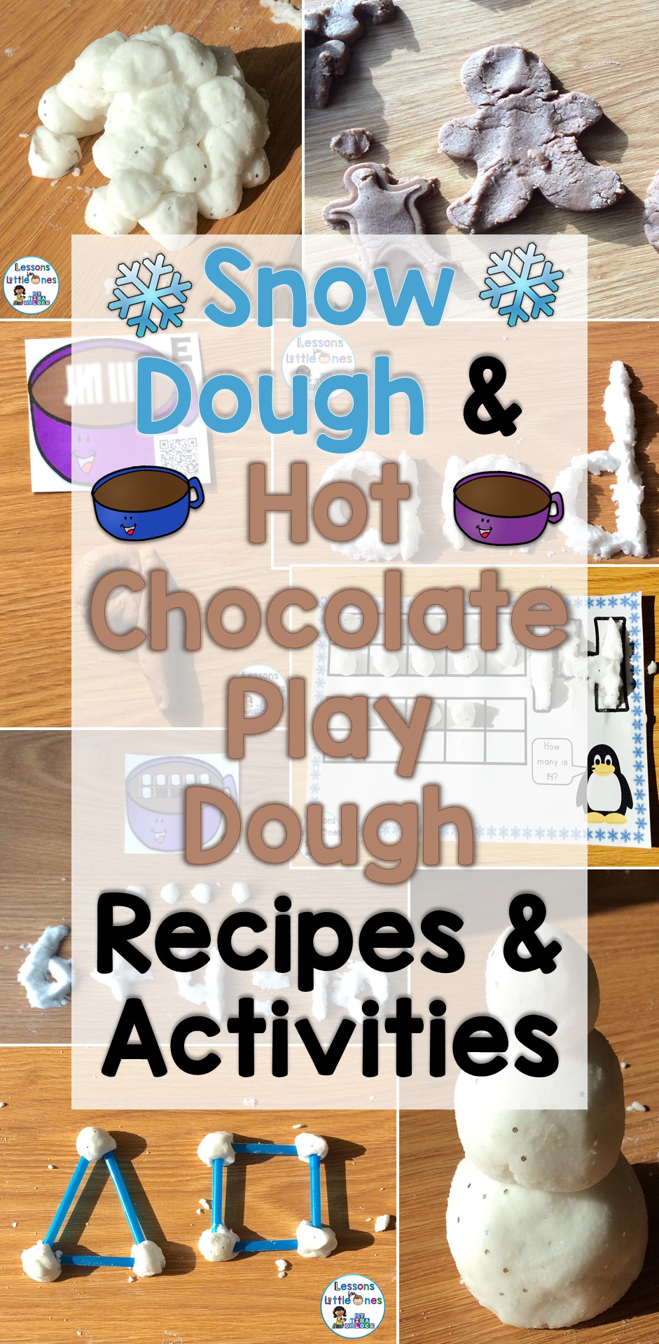 Snow Dough & Hot Chocolate Play Dough Recipes and Activities