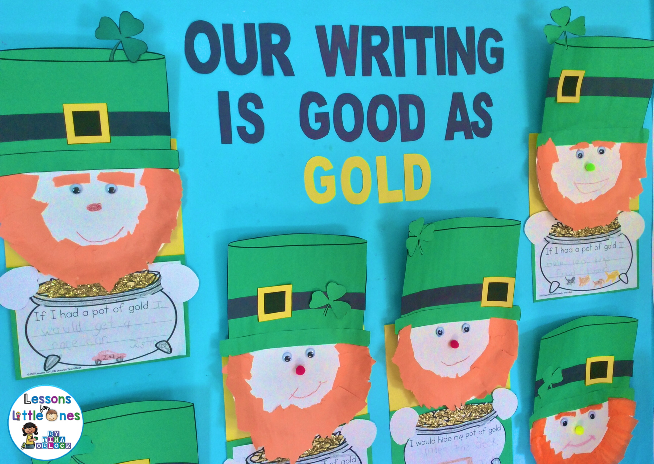 St. Patrick's Day leprechaun writing craftivity