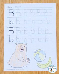 differentiated letter pages for learning the alphabet