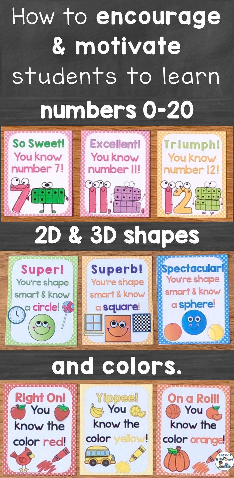 How to encourage and motivate students to learn numbers, shapes, and colors.