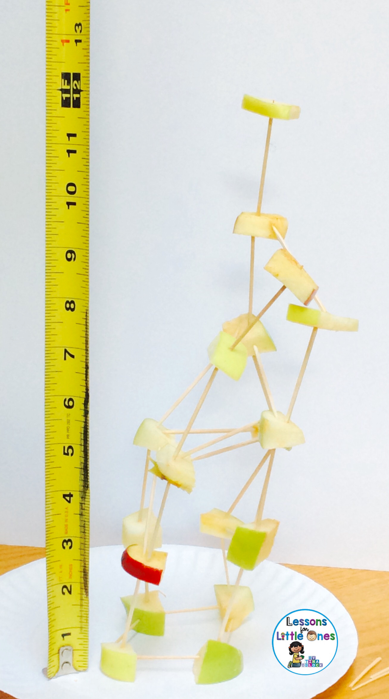 apple tower STEM challenge measurement