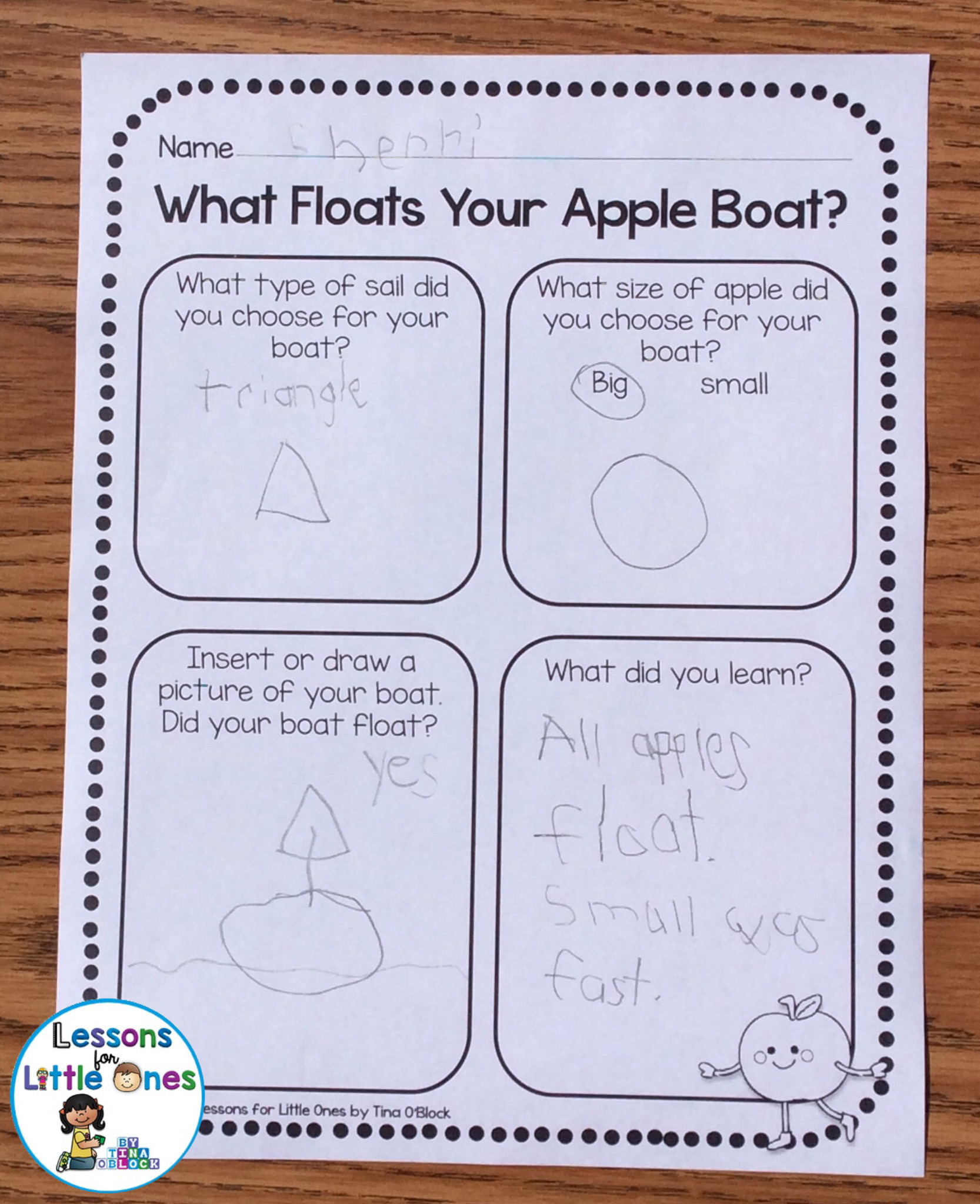 apple boats STEM page
