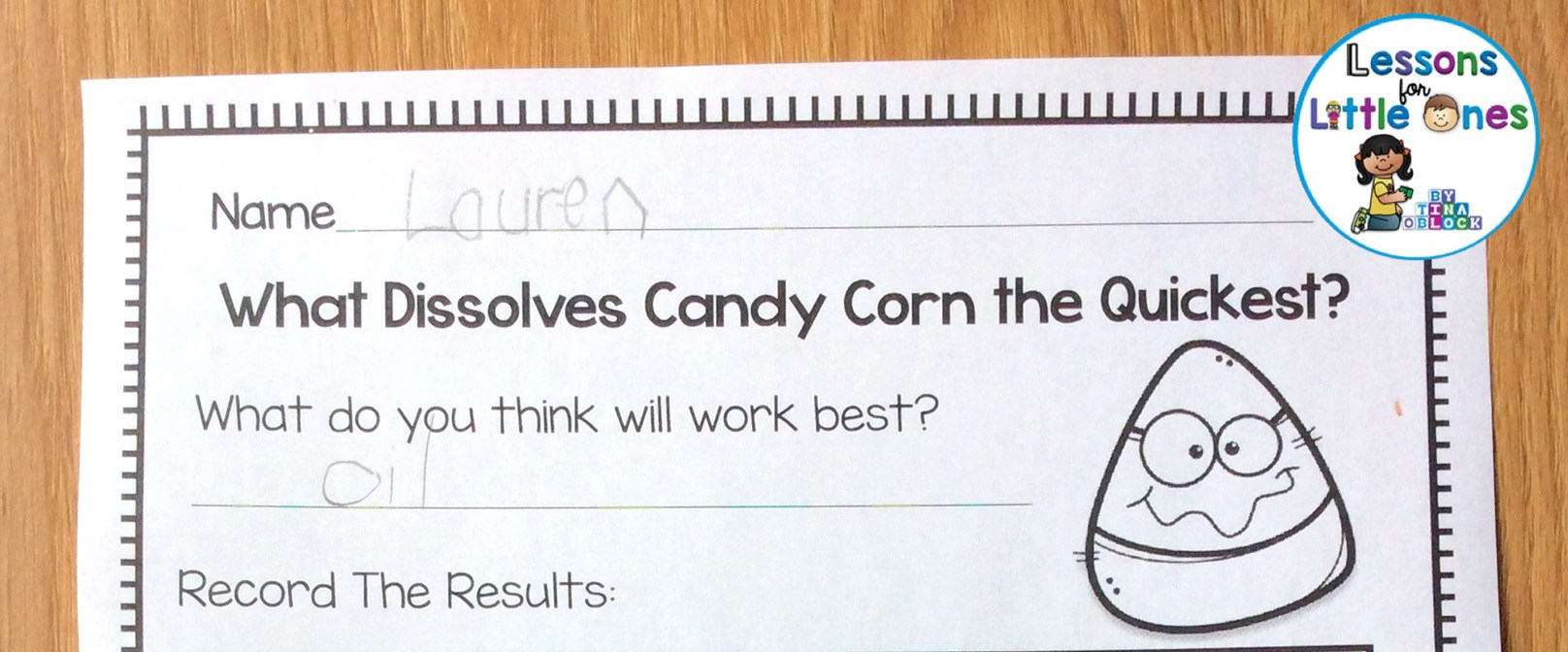 candy corn science experiment page
