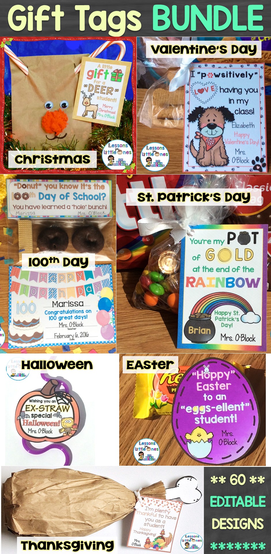 Holiday Student Gift Tags Money Saving Bundle