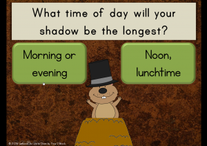 groundhog shadow quiz