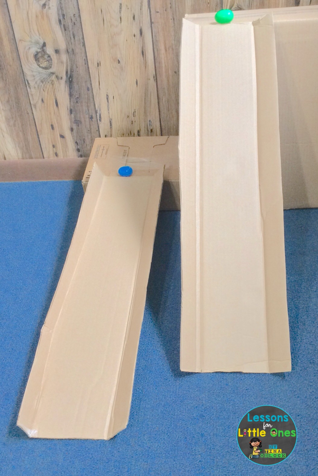 Easter egg roll STEM challenge with ramps