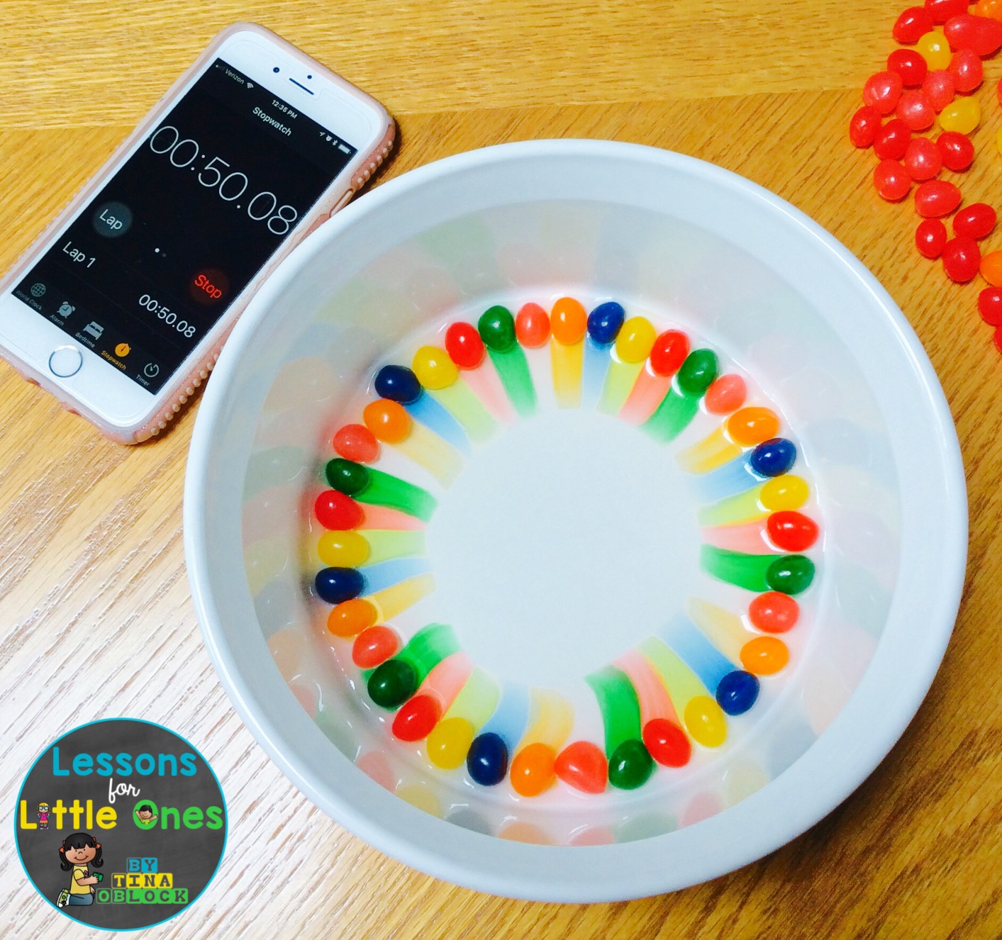 jelly bean rainbow Easter science experiment