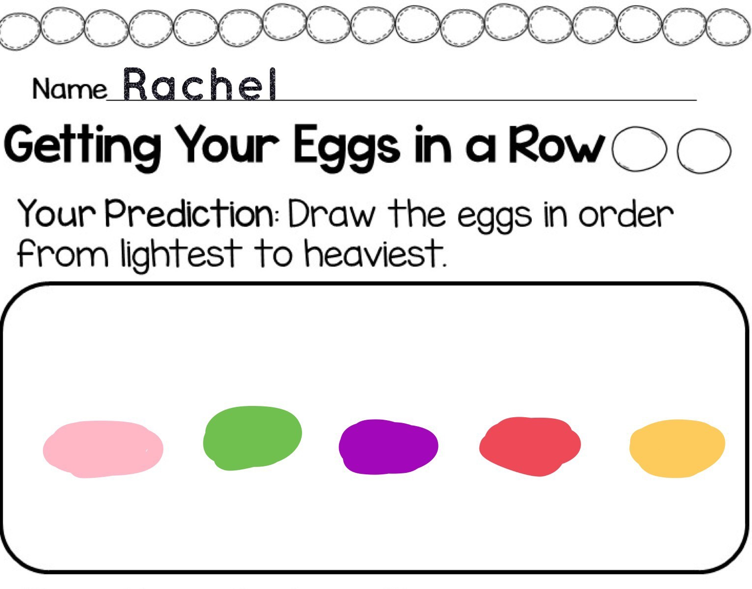 Easter egg science experiment weight and mass page Pic Collage