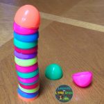 Easter egg stacking STEM challenge