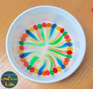 jelly bean rainbow Easter science experiment