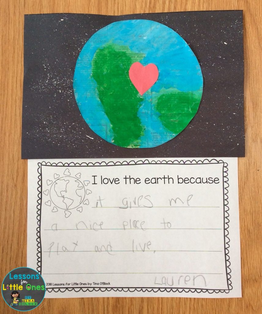 earth day craft & writing prompt