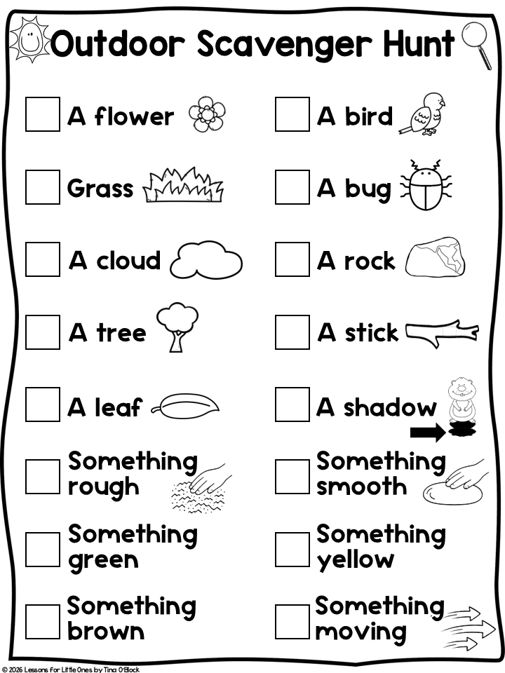 End of Year Activities Outdoor Scavenger Hunt
