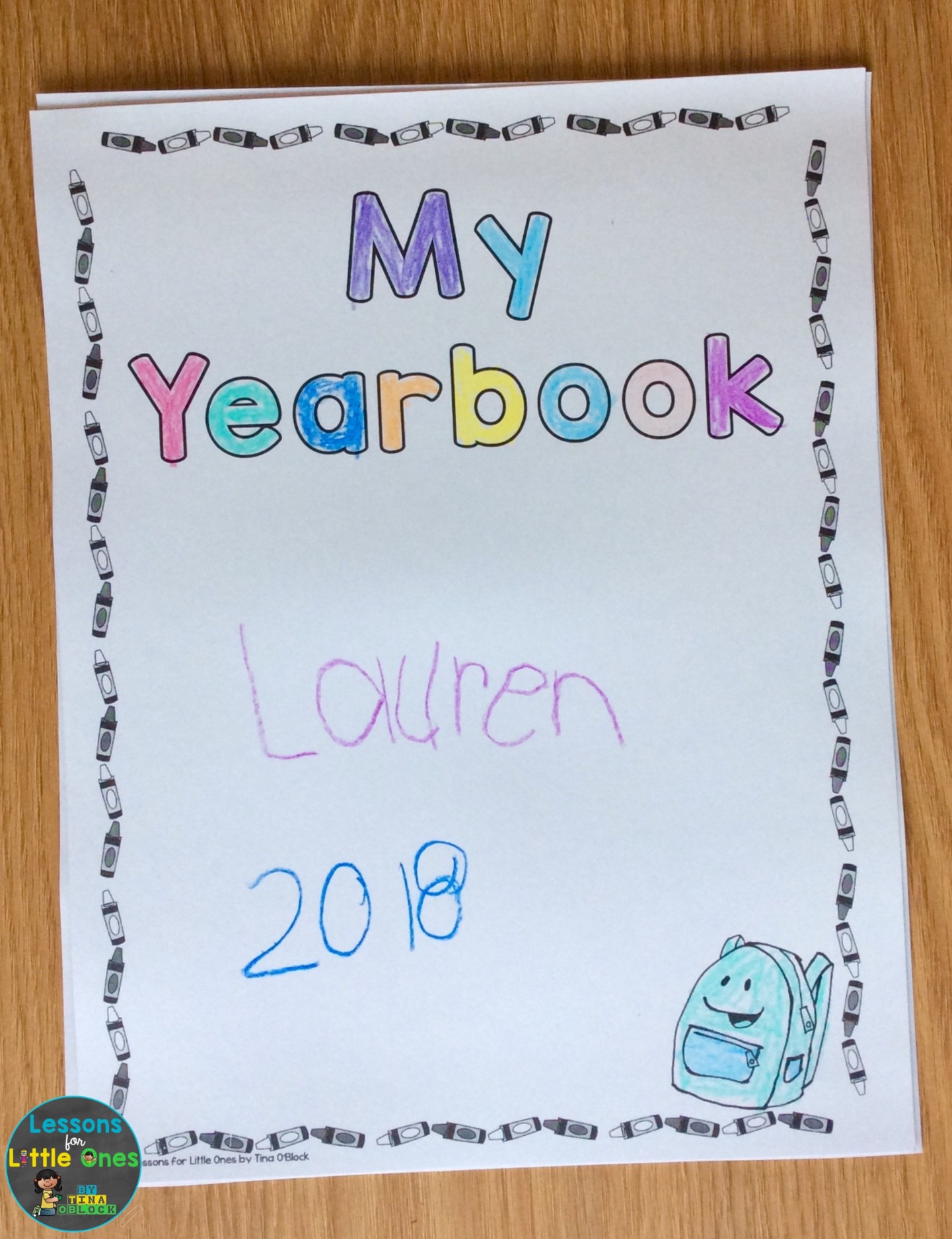 end of the year student yearbook
