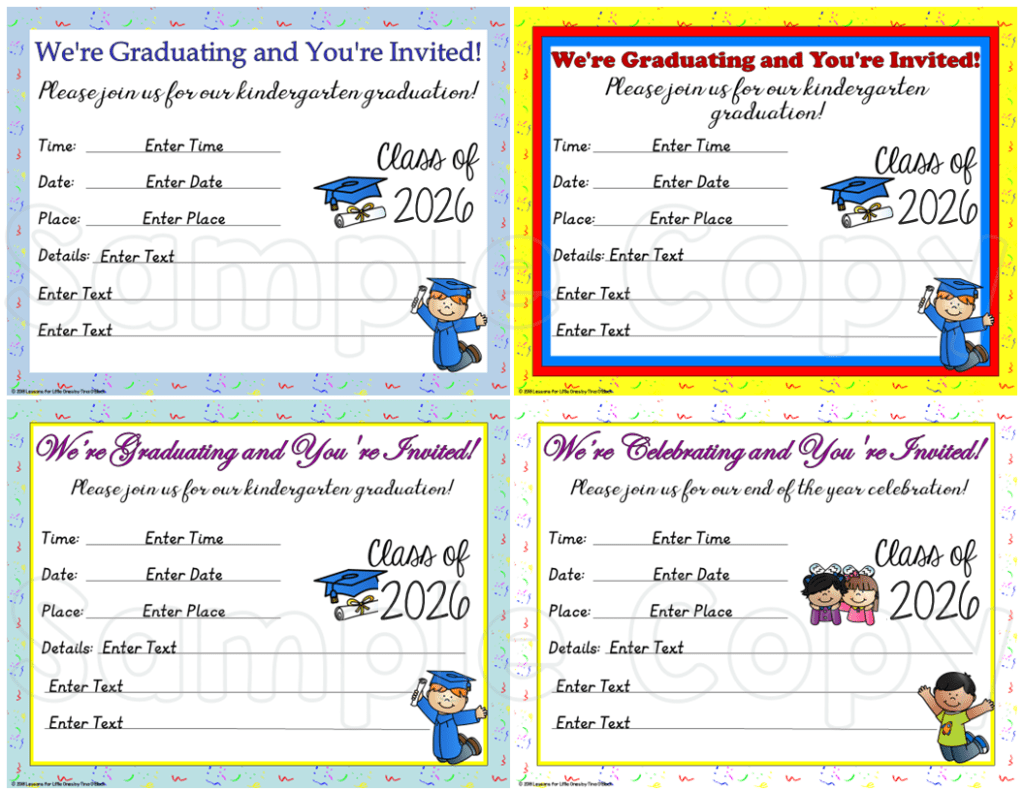 graduation invitations editable
