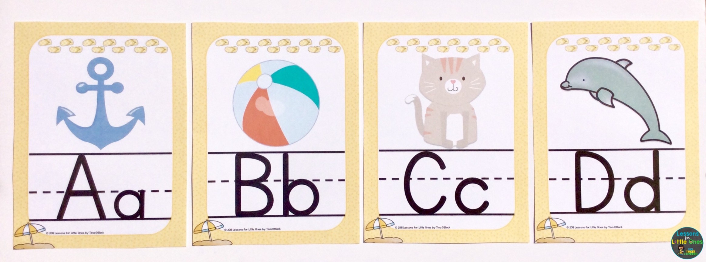 alphabet posters beach theme
