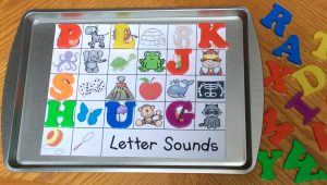 alphabet magnetic letters beginning sounds, letter sounds practice and assessment