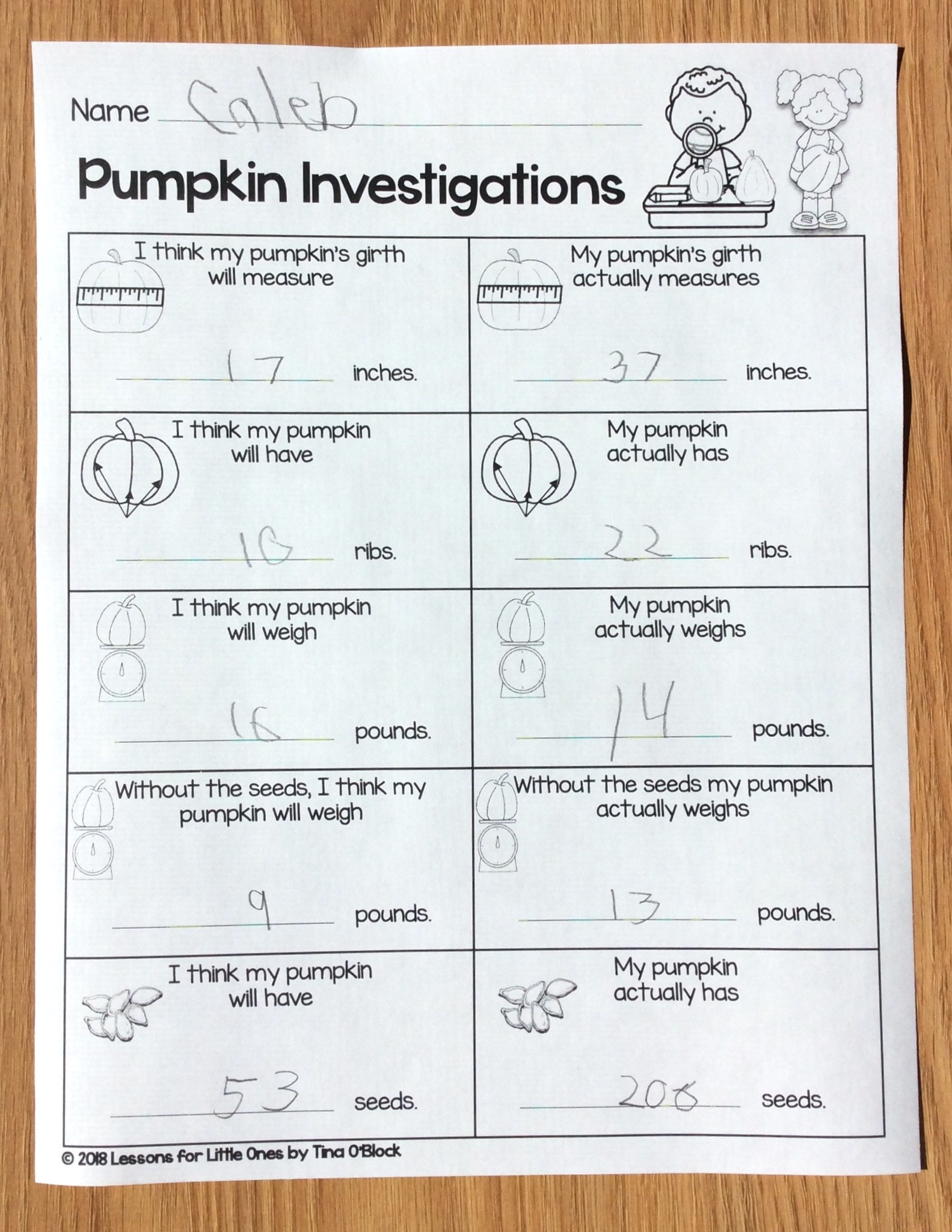 Pumpkin Investigations pages