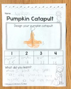 pumpkin catapult recording page