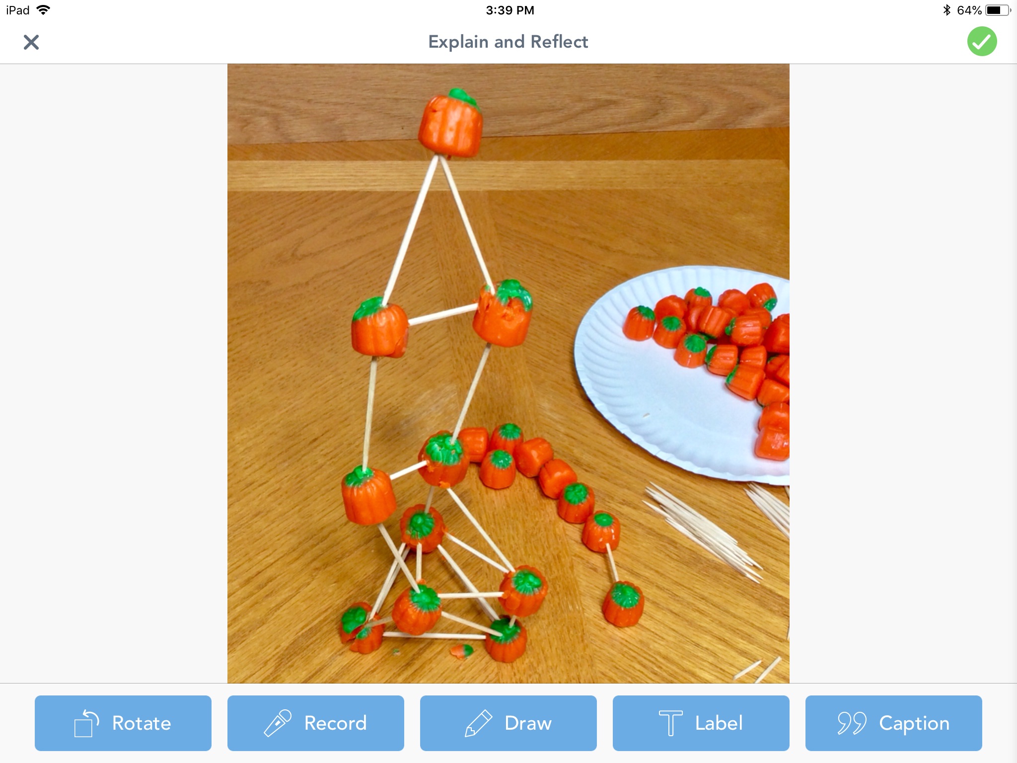 pumpkin tower STEM challenge Seesaw app