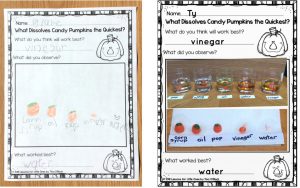 candy pumpkin experiment page