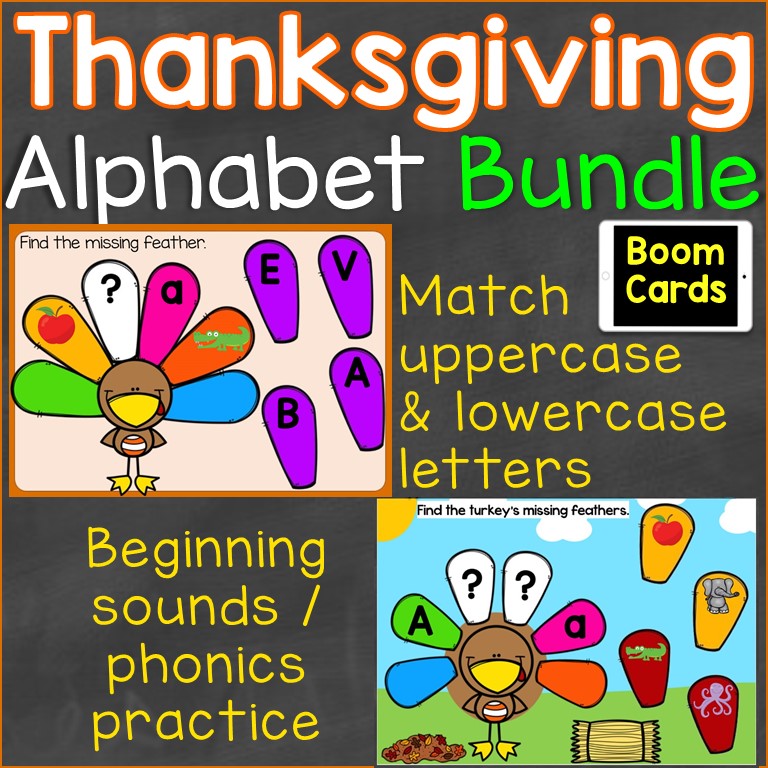 Thanksgiving Alphabet Bundle Boom Cards