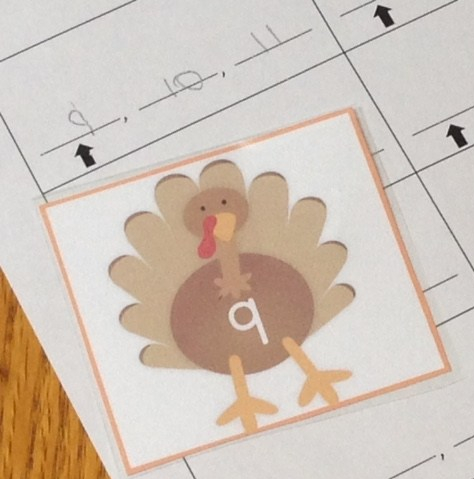 Thanksgiving sensory bin math activity counting on
