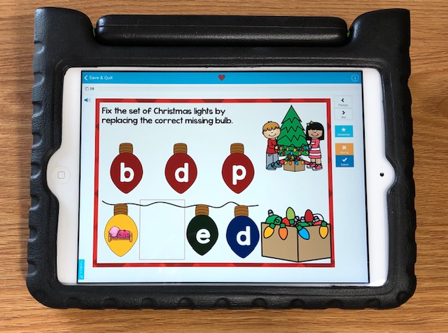 Christmas CVC words beginning sounds